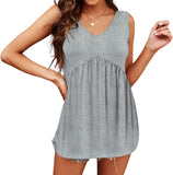 Gilet d'été en dentelle avec un décolleté en V