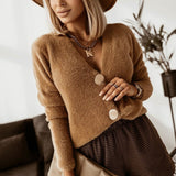 Cardigan à boutons en métal