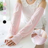 Manches minces en soie glacée lâche