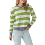 Sweat-shirt à manches longues et coupe slim à col rond et à la mode