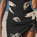 Maillot de bain imprimé plumes