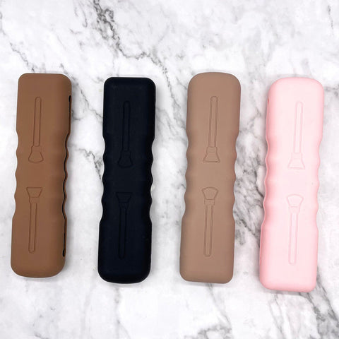 Étui de Rangement en Silicone pour Pinceaux de Maquillage