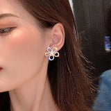 Boucles d'Oreilles Fleur Zircon