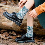 Chaussettes rétro en coton à fleurs