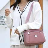 Sac à bandoulière monochrome simple à la mode en nylon