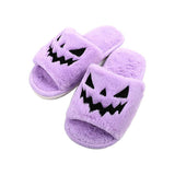 Chaussons d'Halloween Visage de Citrouille