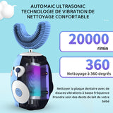 Brosse à Dents Électrique Intelligente pour Enfants en Forme de U à 360 Degrés