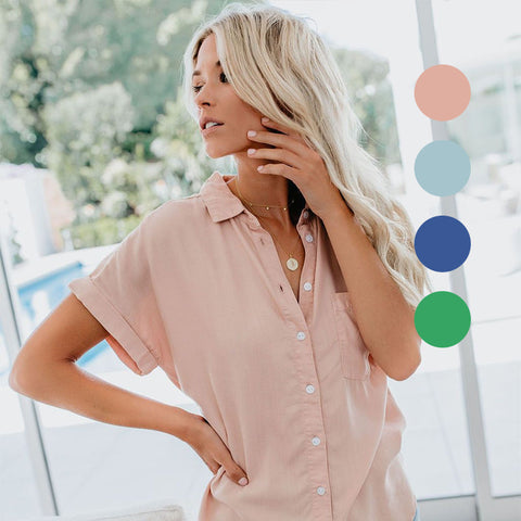 Chemise manches courtes été femme