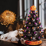 Sapin De Noël De Lumières Colorées D'Halloween
