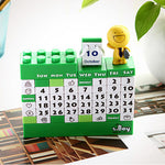 Beau calendrier de puzzle de blocs de dessin animé