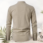 T-shirt homme en coton et lin avec cordon de serrage