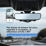 Support de téléphone pour rétroviseur de voiture rotatif à 360°