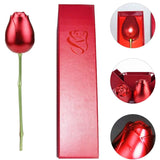 Boîte à bijoux en alliage d'aluminium avec rose