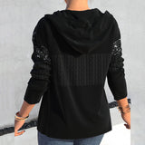 Sweat à capuche zippé et sequins