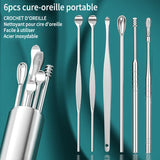 Ensemble d'outils de cueillette d'oreille en acier inoxydable