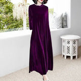 Robe en Velours Doré