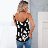 Débardeur col V imprimé léopard