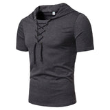 T-shirt d'été décontracté pour hommes avec cordon de serrage