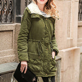 Manteau Matelassé Épais et Chaud en Velours de Peau de Pêche