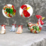 Décoration créative de poulet vitrail