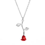 Collier Pendentif Rose 3D