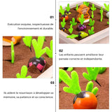 Jouet de mémoire de légumes en bois amusant pour les enfants