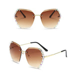 Lunettes de Soleil sans Monture avec Cristal