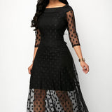 Robe Mode Élégante à Motif à Pois