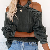 Pull dos nu à épaules dénudées