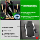 Support et chargeur de téléphone de voiture à capteur automatique sans fil