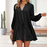 Chemise Boutonnée à Empiècement Uni