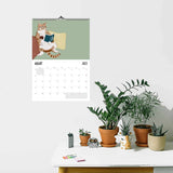 Calendrier mural chat 2024