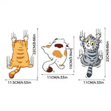 Autocollants de voiture de décalcomanie de dessin animé de chat mignon, 3 pcs