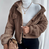 Veste en peluche à revers