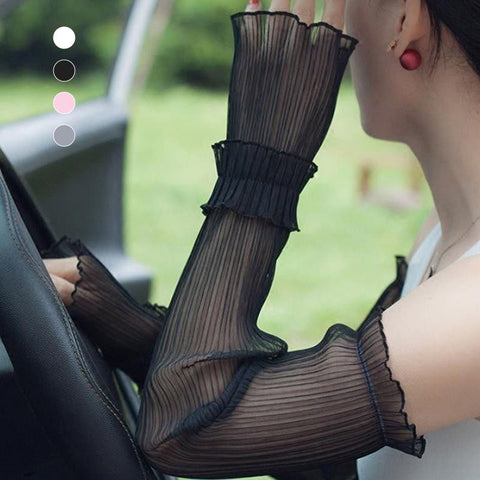 Manches de bras en dentelle de protection UV d'été