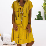 Robe Femme Imprimée Manches Courtes