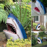 🦈 Décoration de statue d'art de jardin de requin