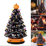 Sapin De Noël De Lumières Colorées D'Halloween