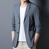 Veste de costume en soie glacée pour hommes