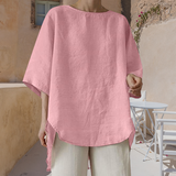 Haut Décontracté En Coton Et Lin Pour Femmes