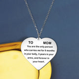 Collier TO MOM en forme de cœur, porte-clés