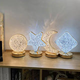 Lampe de table en métal Étoile Lune