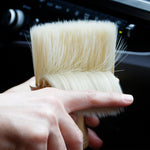 Brosse à poussière de voiture en bois