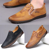 Chaussures en Cuir Décontractées pour Hommes avec Semelle Souple