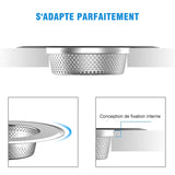 Filtre d'Évier de Cuisine en Acier Inoxydable (3 Pièces)