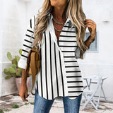 Chemisier décontracté à imprimé rayé