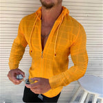 T-shirt zippé à carreaux