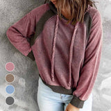 Sweat-shirt décontracté à capuche et manches longues