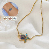Bracelet mignon petite tortue incrusté de zircons
