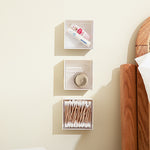 Boîte de rangement transparente anti-poussière fixée au mur